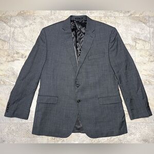 Ralph Lauren Solid Gray Suit Jacket Sport Coat Blazer Two Button Sz 44R Wool